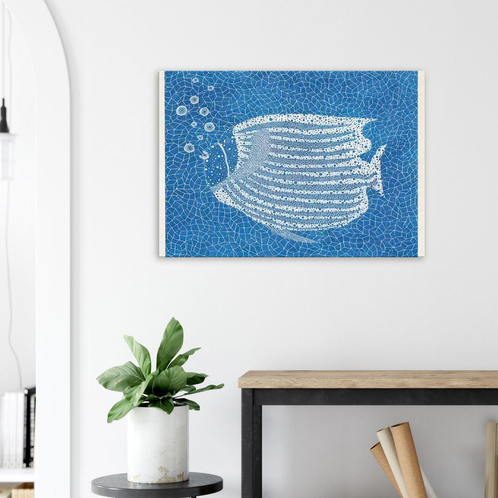 Yayoi Kusama canvas print — Fish (2) gives the fish’s streamlined body and sense of underwater movement a graphic role