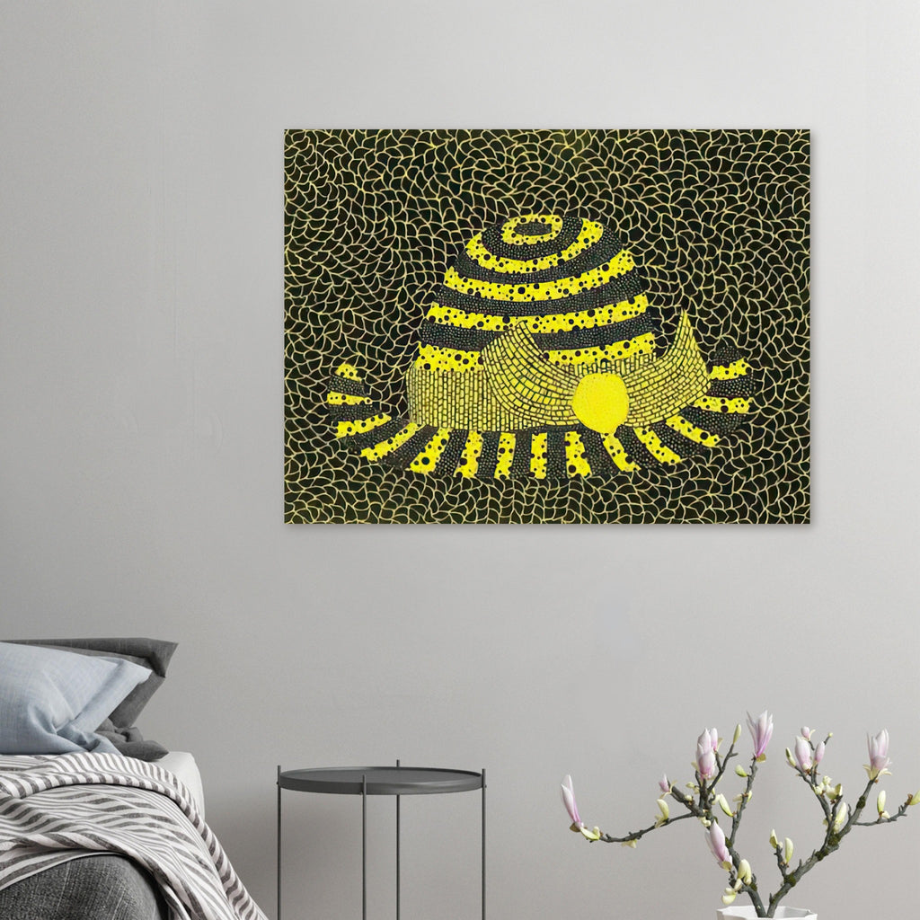 Yayoi Kusama poster — Hat (3) turns an everyday hat into a subject for playful observation