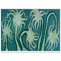 Yayoi Kusama poster — Night Flowers (B) explores the mystery of blossoms after dark, 15x20 cm / 6x8″